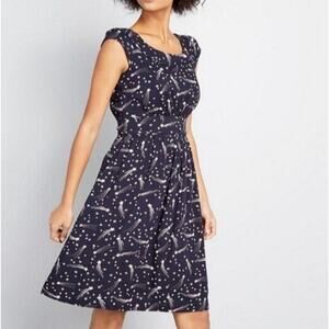 Modcloth Emily And Fin Shooting Stars Dress Size M